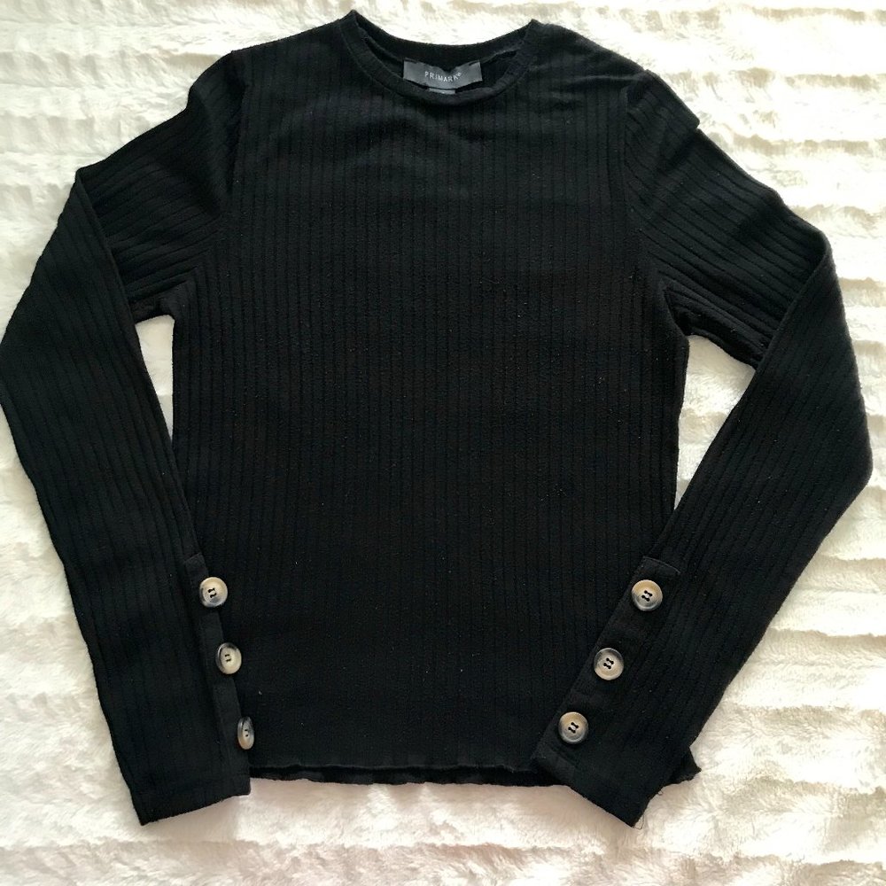 Black Ribbed Top from Primark